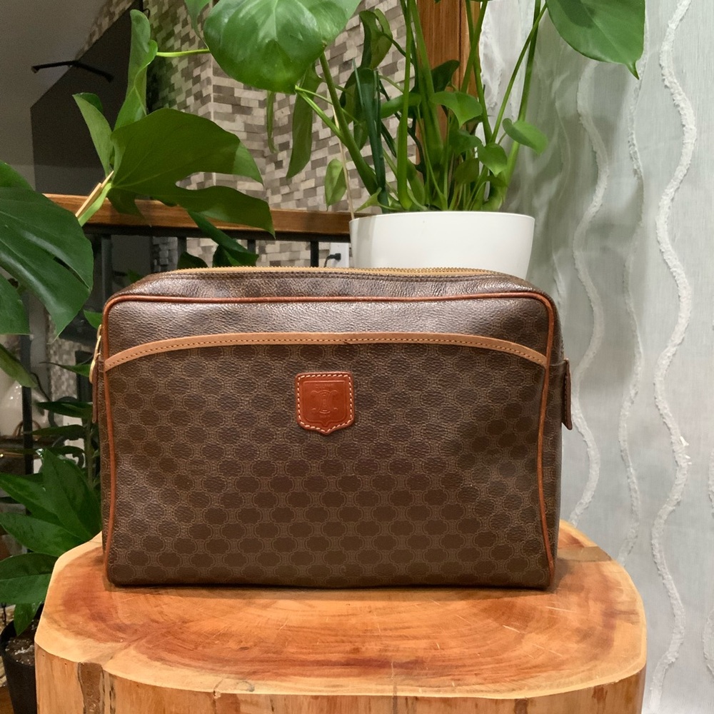 🚨PRICE REDUCED🚨 Vintage Céline Macadam Oversized Clutch Portfolio Bag Italy - Picture 12 of 16
